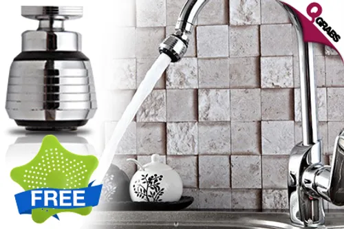 From QR29 Save Water & Wash Faster with a Swivel Faucet Spray Aerator with FREE Sink Drain Strainers! (Up to QR98 Value)